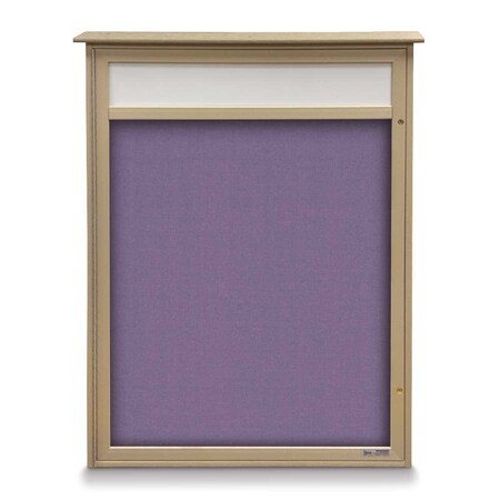 United Visual Products Single Door Enclosed Indoor Letterboard UV1140H-GOLD-BLUE